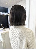 福山市美容院Caary 透明感ダークグレージュカラー30代40代