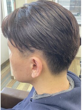 バームヘア(balm hair) 刈り上げツーブロック×縮毛矯正/ブリーチなしカラー◎