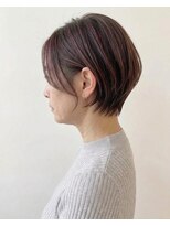 ヌードルバイコア(noodle by CoRe.gn)&nbsp;脱白髪染めハイライト/大人ショート/顔周りカット小顔