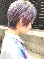 ディーカヘアーセンダイ(Di KA HAIR sendai) ショート × グレージュ × ユニコーンカラー