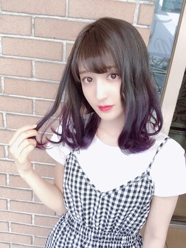 サロンドミルク 原宿(salon de MiLK) 【salon de MiLK 原宿】グレーベージュ&ブルーバイオレット