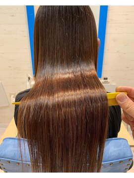 スローライフヘアーデザインアンドスパラウンジ(Slow life Hair design spa lounge) 潤ツヤロング 質感矯正ミネコラ＋カラー