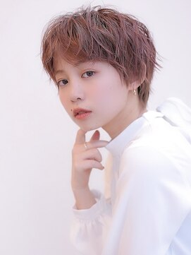 アグ ヘアー フィーカ つくば研究学園店(Agu hair fika) 《Agu hair》ピンク×ハンサムショート