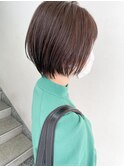 大人可愛い小顔丸みショートボブ　20代30代40代