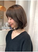 ハイライトでソフトなニュアンス肩上ボブ