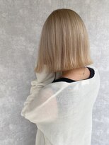 ラウブロッサム 大宮西口店(Lau Blossom)&nbsp;ミルクティーベージュ×切りっぱなしボブ