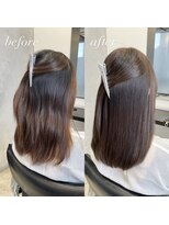 サロウィン 池袋(SALOWIN)&nbsp;【 before & after 】美髪縮毛矯正 × オリーブベージュ #149