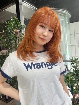 ヘアーアンドメイク ビス(HAIR&MAKE bis) ブリーチ1回◎夏流行るオレンジベージュ☆【多田華歌】