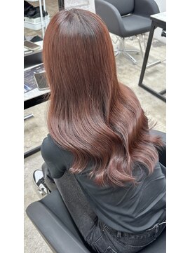 ピノ(pino.) ブリーチなしダブルラベンダーピンク韓国風ロング