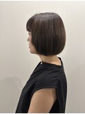 白髪ぼかしハイライト×ボブ