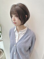 大人かわいい艶髪丸みショートボブ銀座有楽町耳かけ