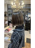 ボブ　バレイヤージュ　ハイライト