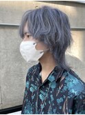 メンズウルフ/ブルーシルバー