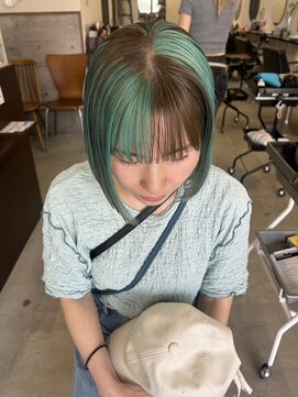 ラック 津田沼(LUCK) チョコミントカラーダブルカラーインナーカラーケアブリーチ