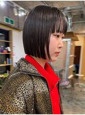 ぱつっとボブ切りっぱなしボブミニボブ