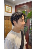メンズパーマセンターパート