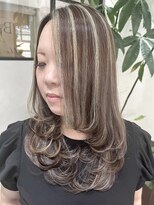 ベルヘアーデザイン 堺東(Belle hair Design)&nbsp;ハイライトレイヤーカットイルミナカラー20代30代40代堺東