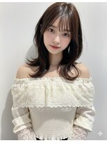 アース 大曽根店(HAIR&MAKE EARTH) 20代30代◎冬の暗めカラー×くびれレイヤーカットで小顔美人