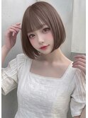 小顔に見えるぷつんとボブ/王道前下がりボブ/10代20代人気