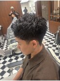 波巻きツイストスパイラルリバースセンターパートニュアンスパT