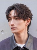 原宿フェザーパーマセンターパート曲がる縮毛矯正マッシュ