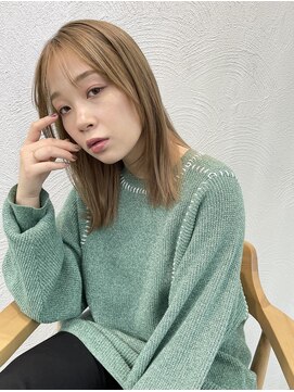 リュンヌ(Lune) シアーベージュ×切りっぱなしミディ