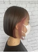 ミニボブ×イヤリングカラー