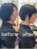 美髪にオトナかわいいホワイトグレージュネビージュショートボブ