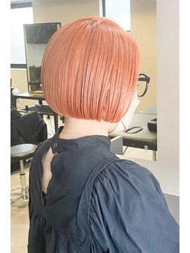 タイドヘア 茨木店(TIDE HAIR) ミニボブ_サーモンピンク