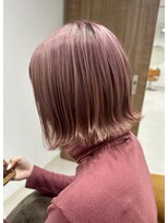 イト(ito.)&nbsp;ピンクベージュボブ_ボブウルフ_ココアベージュ