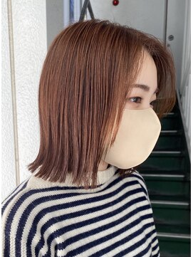 スー 渋谷(suu) 切りっぱなしボブ透明感カラー前下がりボブミニボブ