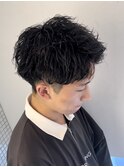 ツイストスパイラルアップバングショート