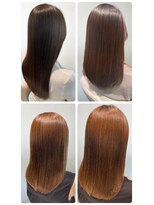 美容室フルール&nbsp;20代30代40代ピンクアッシュ髪質改善カラー艶感ストレート