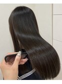 暗髪 サラツヤロング ナチュラルヘア