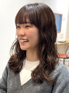 ビューブルー 亀戸錦糸町(VIEW BLUE) ◎美髪カールシアーカラーオレンジブラウンロングセミディ