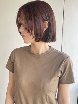 サンクス イース(SANKS . iisuu) レイヤーボブ×オレンジカラー