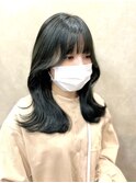 レイヤー/レイヤーカット/イメチェン/ブルーブラック/美髪