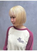 10代20代/ハイトーンボブ/抜きっぱなし