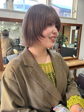 ヘアメイク エイト キリシマ(hair make No.8 kirishima) ミルクティーベージュ+顔まわりレイヤー