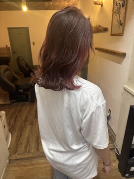 ヘアーデザインハル(hair desigin hal) イヤリングカラーピンク