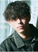 ツイストスパイラル/スパイラルパーマ/メンズ/マッシュ/眉毛