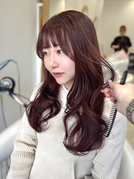 ロングヘア/韓国/レイヤーカット/ダブルカラー/栄a69
