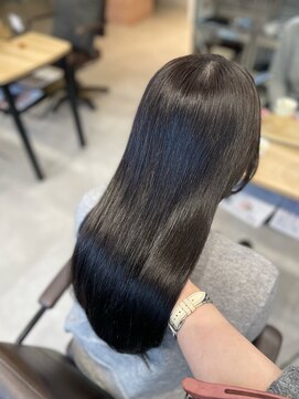 透明感グレージュカラー×11step髪質改善Aujua極TR