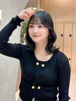 ロンドリゼル 札幌(Lond RiseL) ◯ミディアムレイヤーカット/ダークアッシュ/大人ガーリー