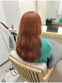 ブリーチありオレンジブラウン