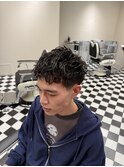 波巻きツイストスパイラルリバースセンターパートニュアンスパR
