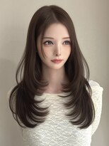 マウル 栄(MAEUL) 似合わせレイヤーカット/ワンホンレイヤー/面長/ミルクブラウン