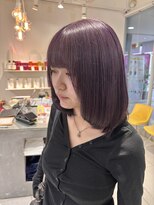 ステラ ヘア デザイン サロン(STELLA hair design salon)&nbsp;深みワインレッド×ミディアムレイヤー 【由比藤】