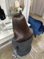 リラクオーレ 三宮 元町(LIRA CUORE)&nbsp;艶々マロンカラー×髪質改善縮毛矯正