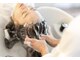 ジル ヘアアンドメイク 恵比寿(JILLE hair&make)の写真/炭酸泉を使った頭皮クレンジングと力強い頭皮マッサージ！癒され心も頭もスッキリ